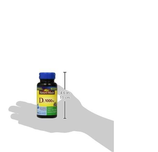 Nature Made Vitamin D3 1000 IU - 100 softgels (Packaging May Vary)