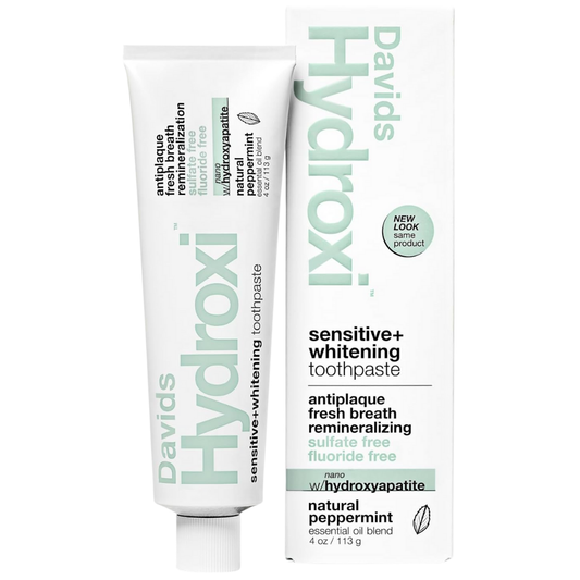Davids Hydroxi Sensitive + Whitening Toothpaste Natural Peppermint, 4 oz / 113 g