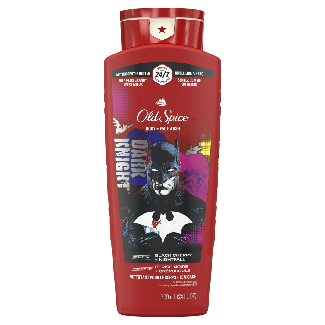 Old Spice Body + Face Wash Black Cherry + Nightfall, 709 ml / 24 oz