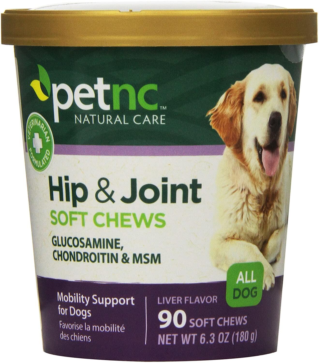 PetNC Natural Care Hip and Joint Soft Chews for Dogs, 90 Count