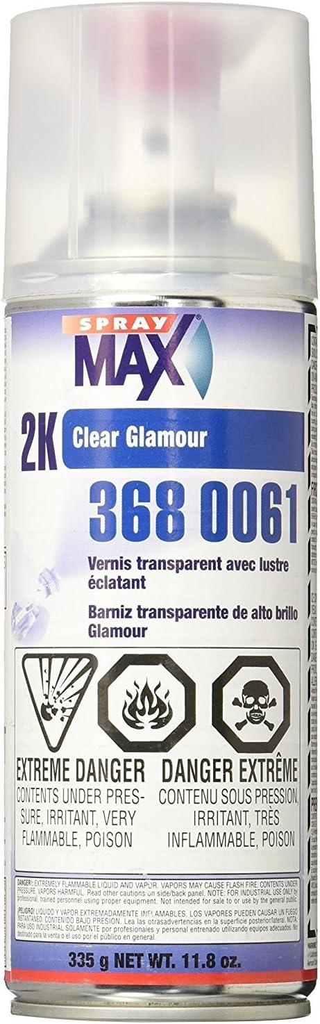 SprayMax 2K Clear Glamour High Gloss Spray 368 0061, 335 g / 11.8 oz.