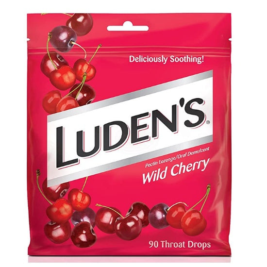 Ludens Throat Drops Pectin Lozenge/Oral Demulcent Wild Cherry Flavors, 90 Throat Drops
