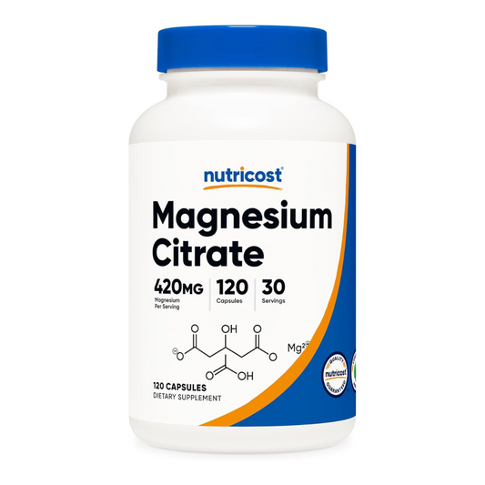 Nutricost Magnesium Citrate 420mg Supplement 120 Capsules