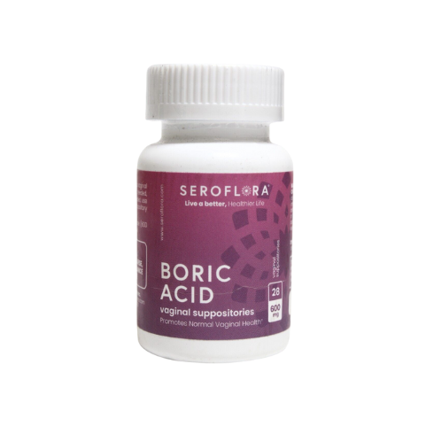 Seroflora Boric Acid Vaginal Suppositories 600mg, 28 ct