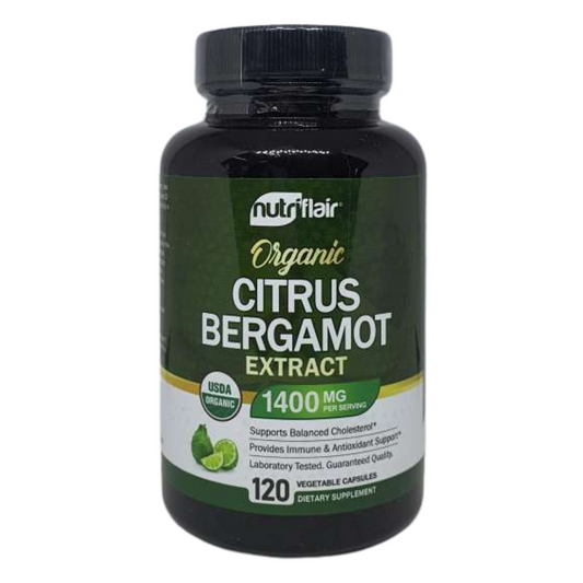 Nutriflair Organic Citrus Bergamot Extract 1400mg (120 Capsules)
