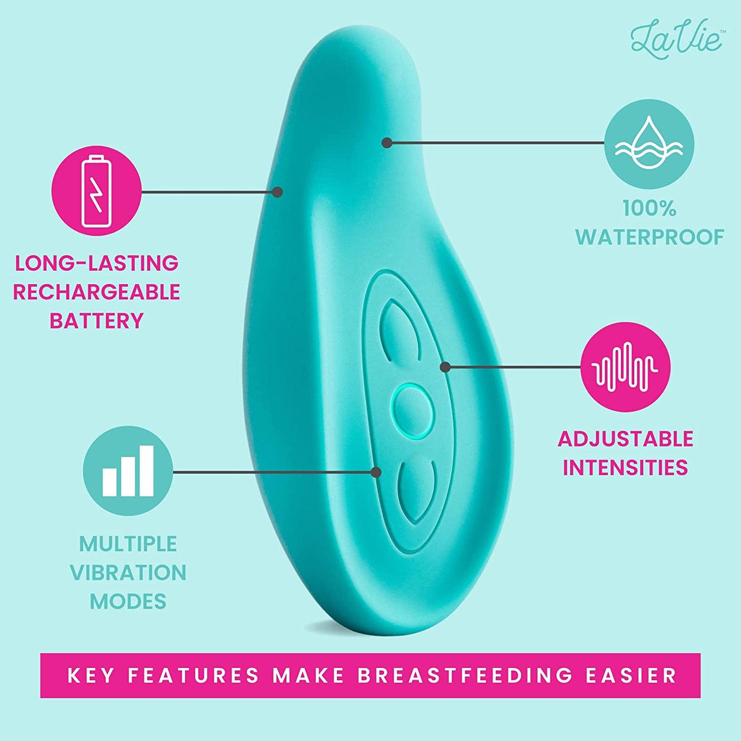 Lavie Lactation Massager Relieve Clogged Ducts And Improve Milk Flow 1 Count