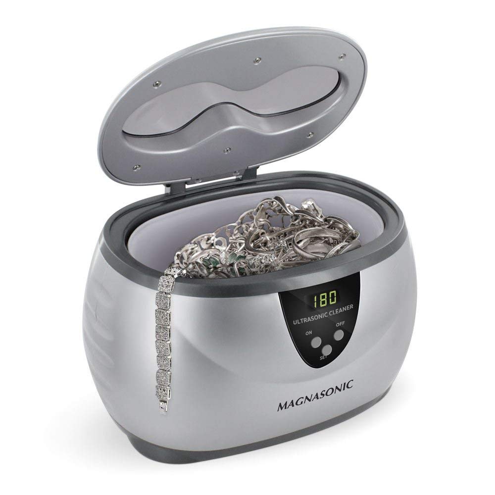 Magnasonic Professional Ultrasonic Jewelry Cleaner with Digital Timer for Eyeglasses, Rings, Coins MGUC500