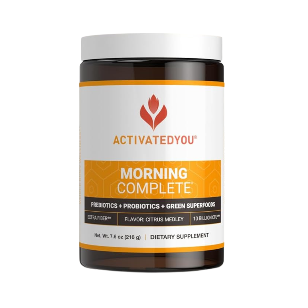 Activatedyou Morning Complete Prebiotics + Probiotics + Green Superfoods Dietary Supplement, 216 g / 7.6 oz