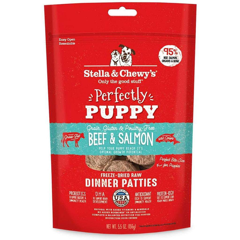 Stella & Chewy's Dinner Patties For Puppies Beef & Salmon Flavor 156g PACKAGING MAY VARY