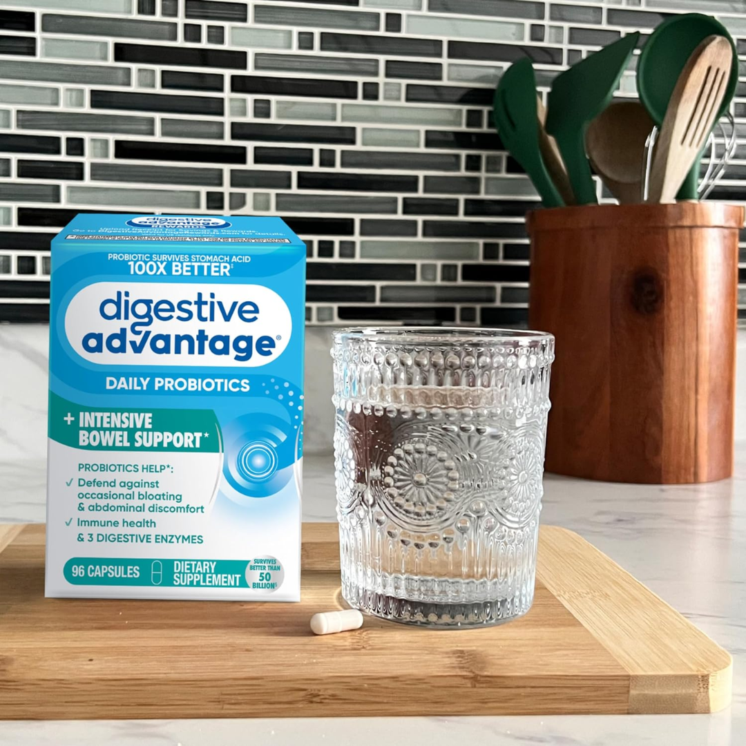 Digestive Advantage Daily Probiotics + Intensive Bowel Support, 96 Capsules