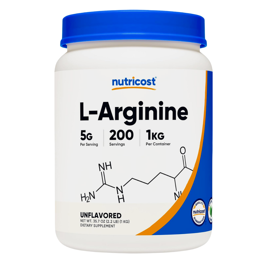 Nutricost L-Arginine Unflavored Powder Supplement 35.7 oz/ 1kg