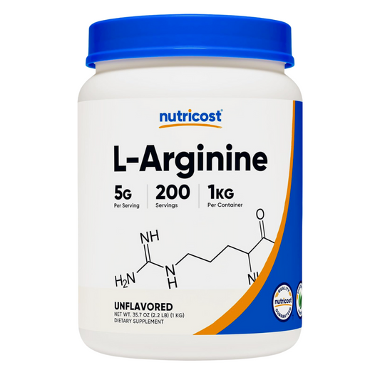 Nutricost L-Arginine Unflavored Powder Supplement 35.7 oz/ 1kg