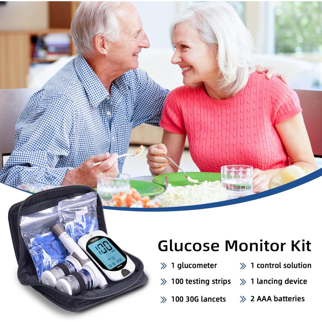 Metene Blood Glucose Monitoring System (Blood Glucose Monitor, 50pcs Lancets, Lancing Device Kit)