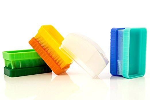 Sensory Brushes Colorful 6 Pack + 1 Removable Handle For Wilbarger Brushing Protocol (BPA/Phthalate/Latex-Free)