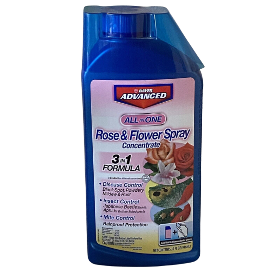 Bayer Advanced All In One Rose & Flower Spray Concentrate 3 In 1 Formula  Insect  32Oz / 946ml