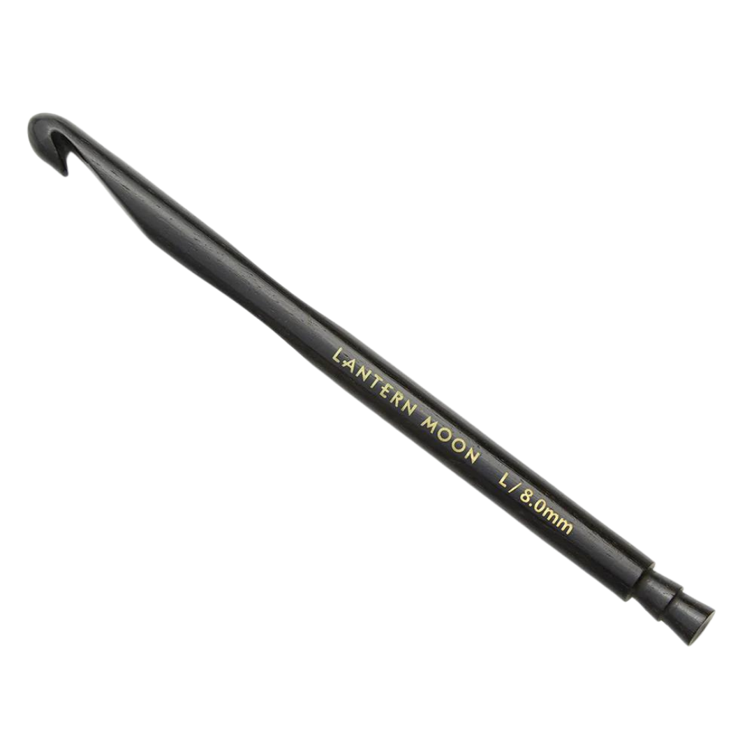 The Lantern Moon Ebony Wood Single Ended Crochet Hook