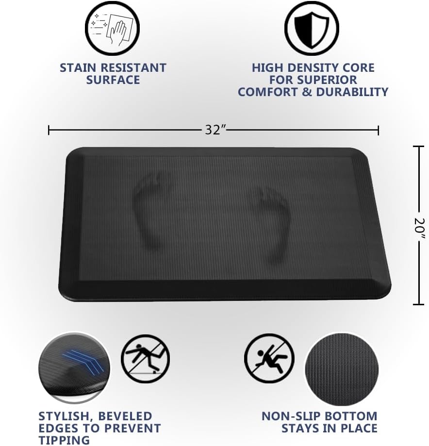 ComfiLife Anti Fatigue Comfort Floor Mat, 20 X 32 - Black