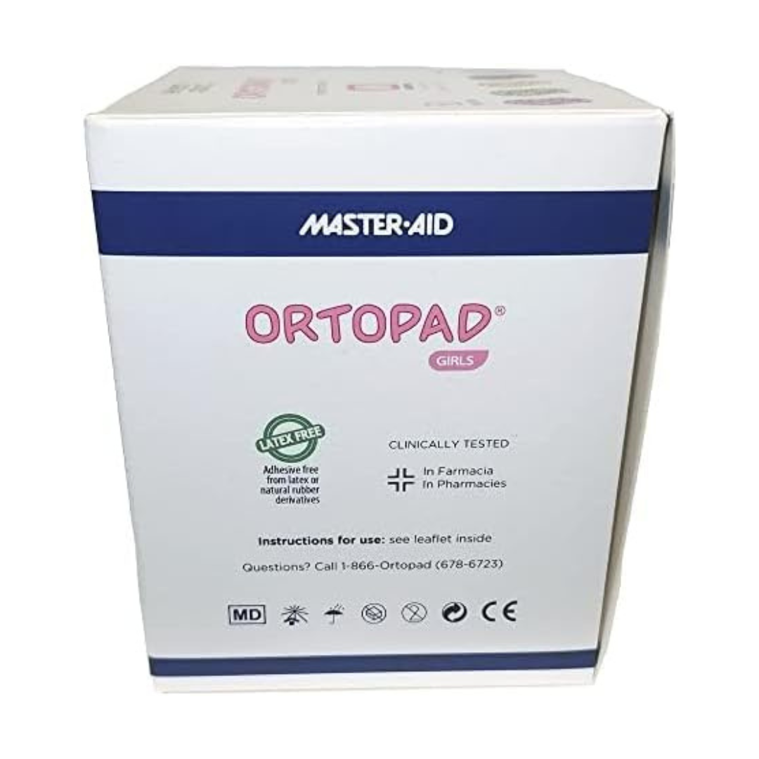 Master Aid Ortopad Bamboo Orthoptic Eye Patches for Girls 50 Patches