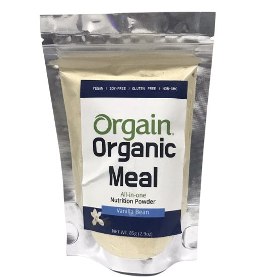 Trial Size Orgain Organic Plant Based Meal Replacement Powder Vanilla Bean, 85g