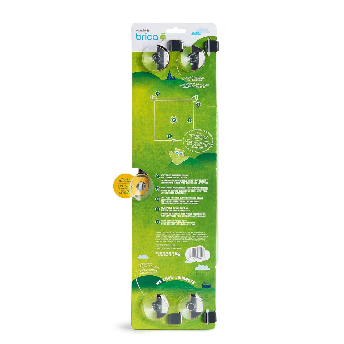 Brica Sun Safety Roller Shades 2 Count