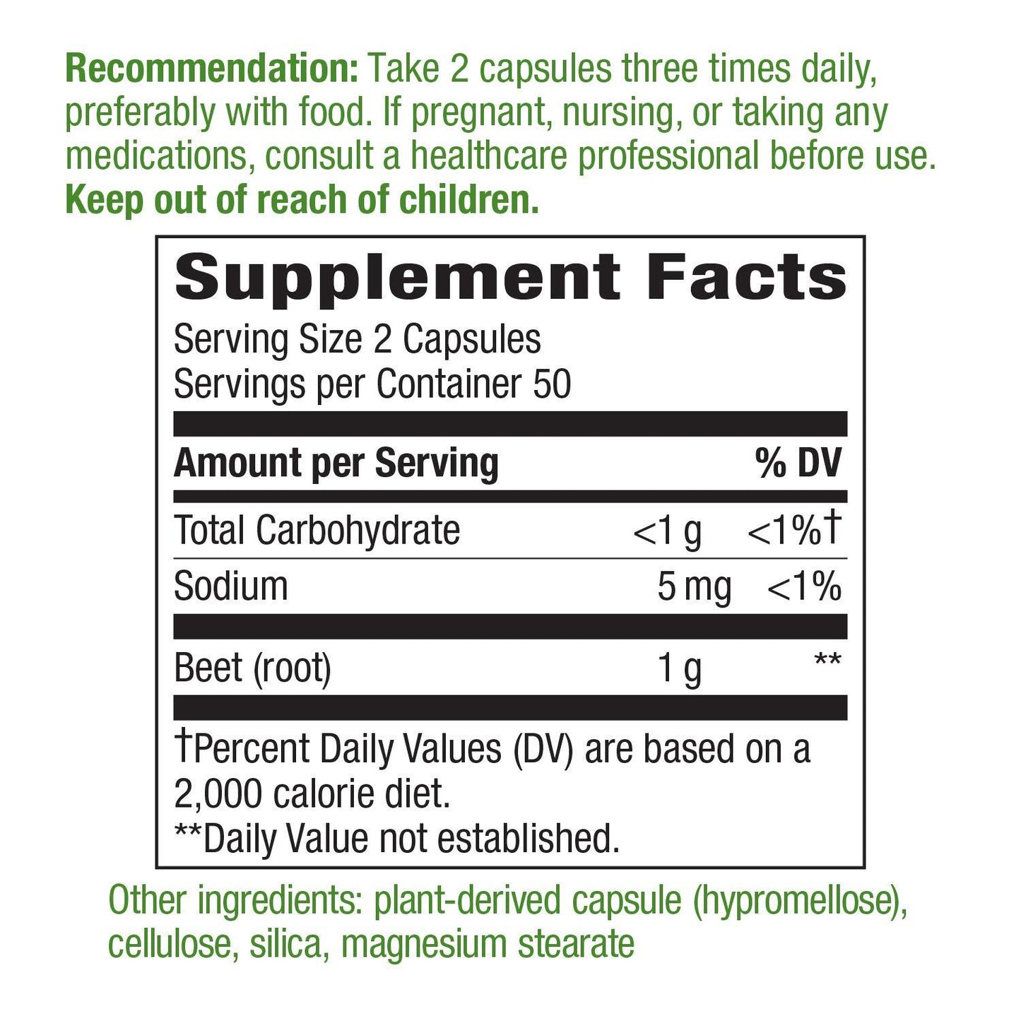 Nature's Way Beet Root, Supports Antioxidant Pathways 100 Vegan Capsules (1,000mg per serving)