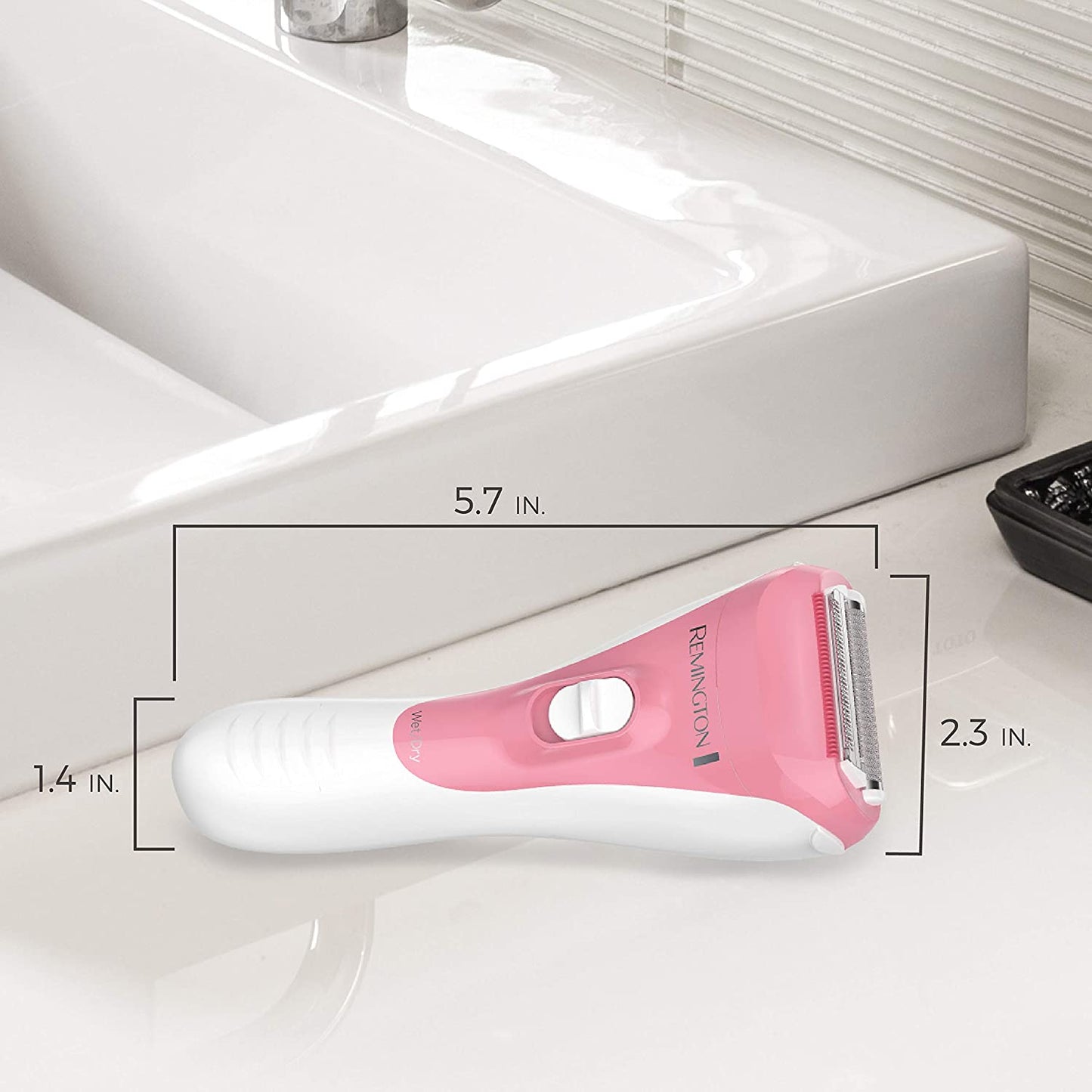 Remington Electric Shaver for Women 3-Blade Cordless Foil Shaver and Bikini Trimmer Wet and Dry Pink