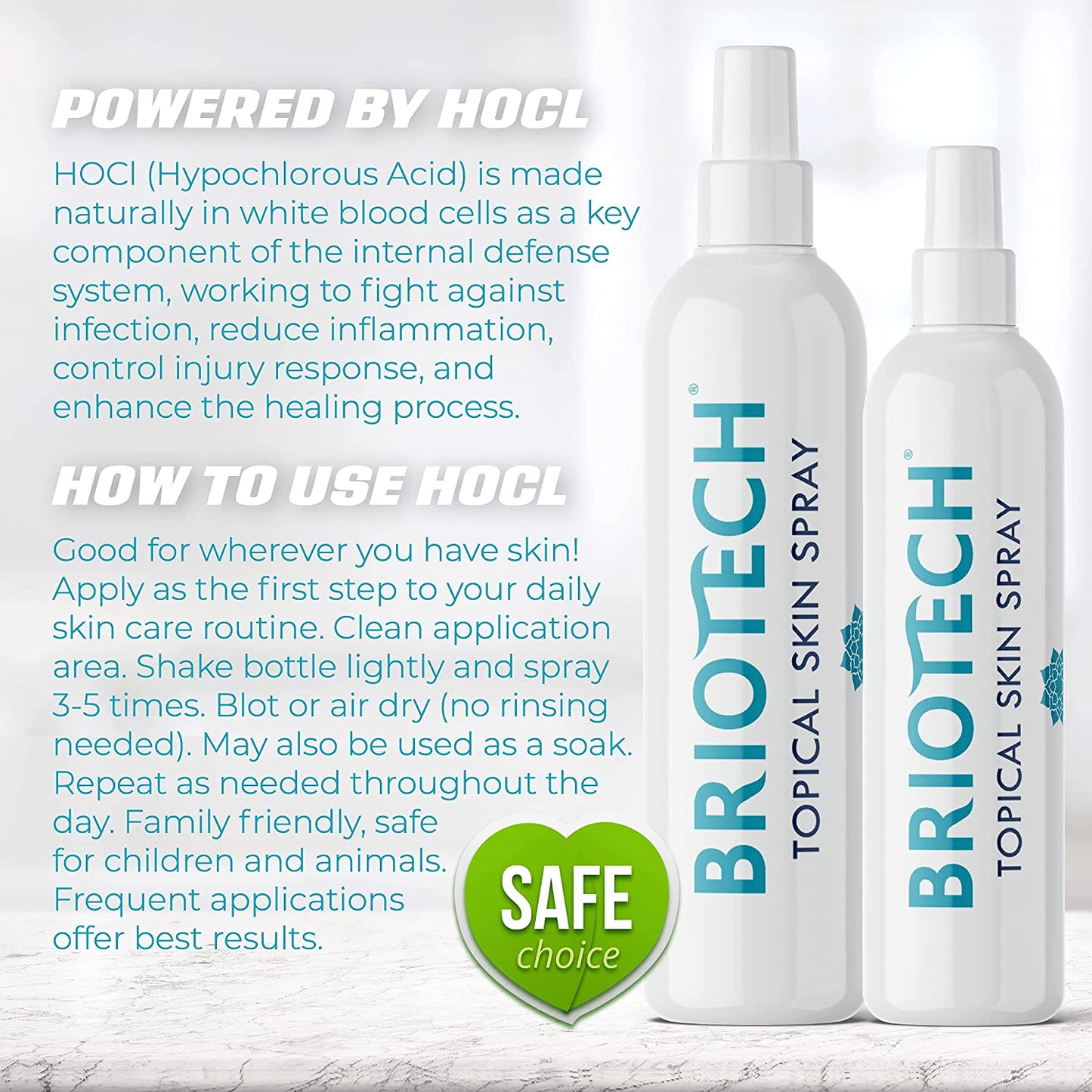 BRIOTECH Skin Relief Spray for Aftercare, Marks & Blemish Care Solution, 4 oz