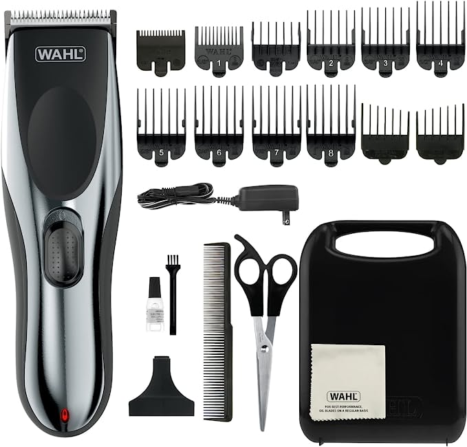 Wahl  Rechargeable Hair Clipper With Guards Model 79434 Hair Cutting Kit Premium Finishing Tools