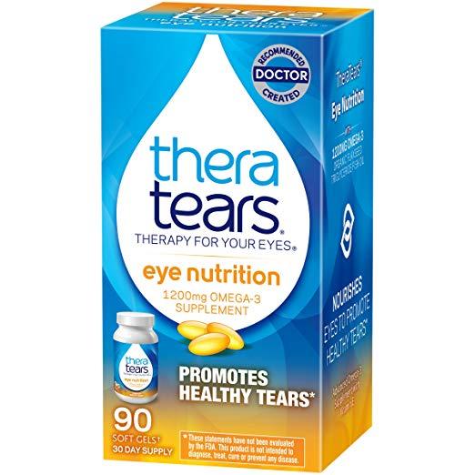 TheraTears 1200mg Omega 3 Supplement for Eye Nutrition, 90 Count