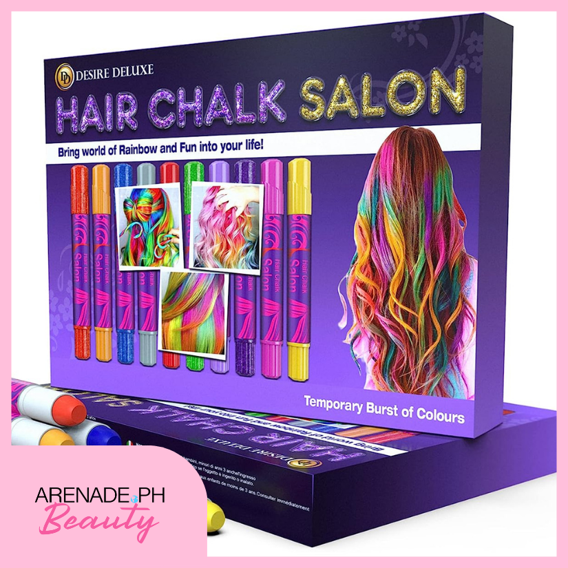Desire Deluxe Hair Chalk Salon Girls Makeup Kit 10 Colour Pens