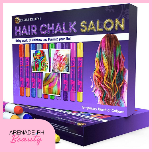 Desire Deluxe Hair Chalk Salon Girls Makeup Kit 10 Colour Pens