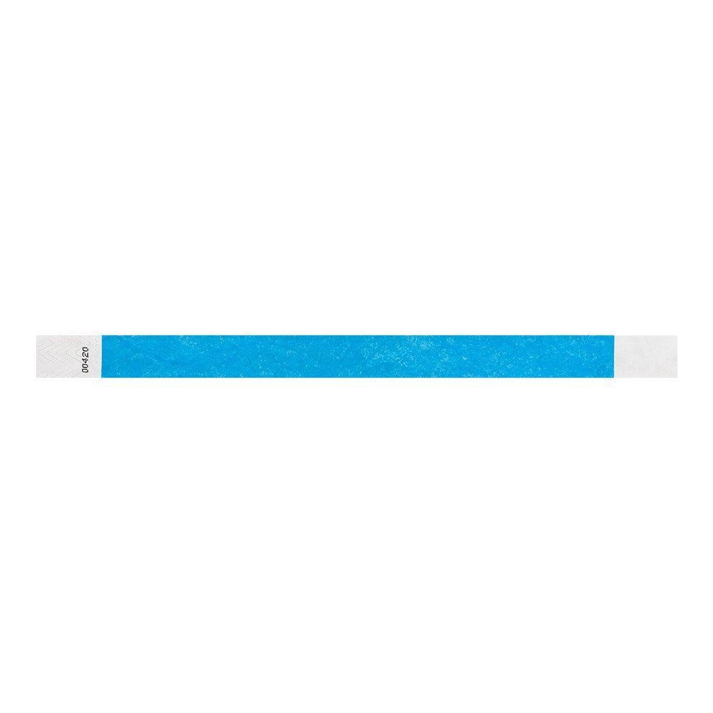 WristCo Neon 3/4" Tyvek Paper Wristbands For Events - 10 Pack