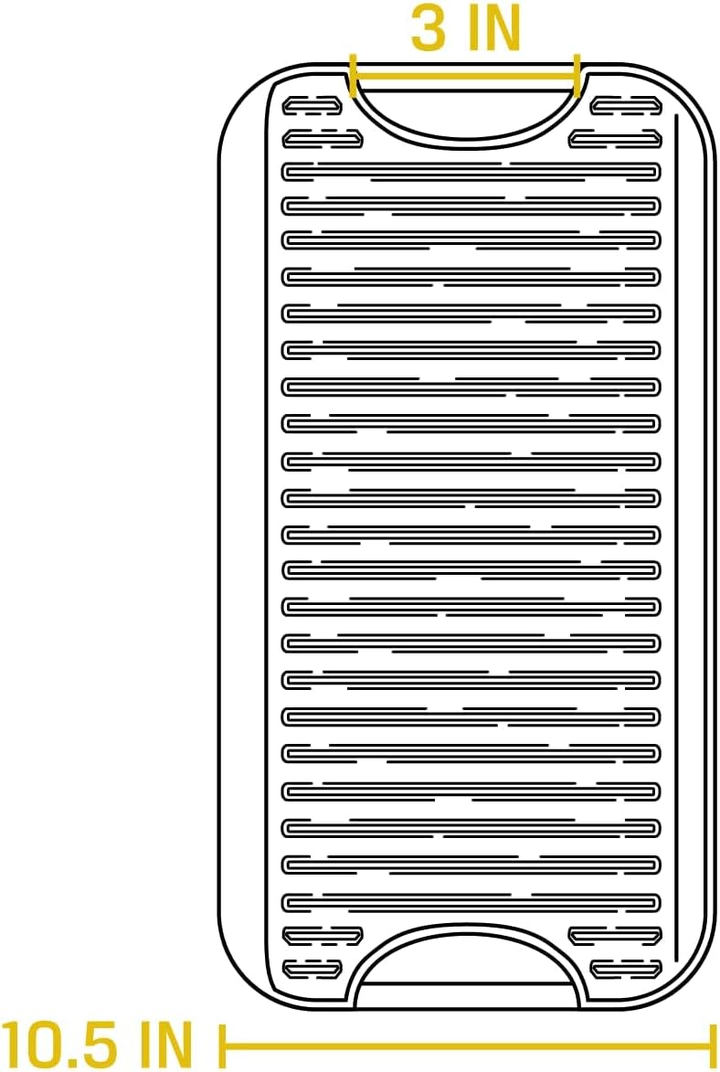 LODGE Cast Iron Reversible Grill/Griddle, 20 X 10.5 Inch