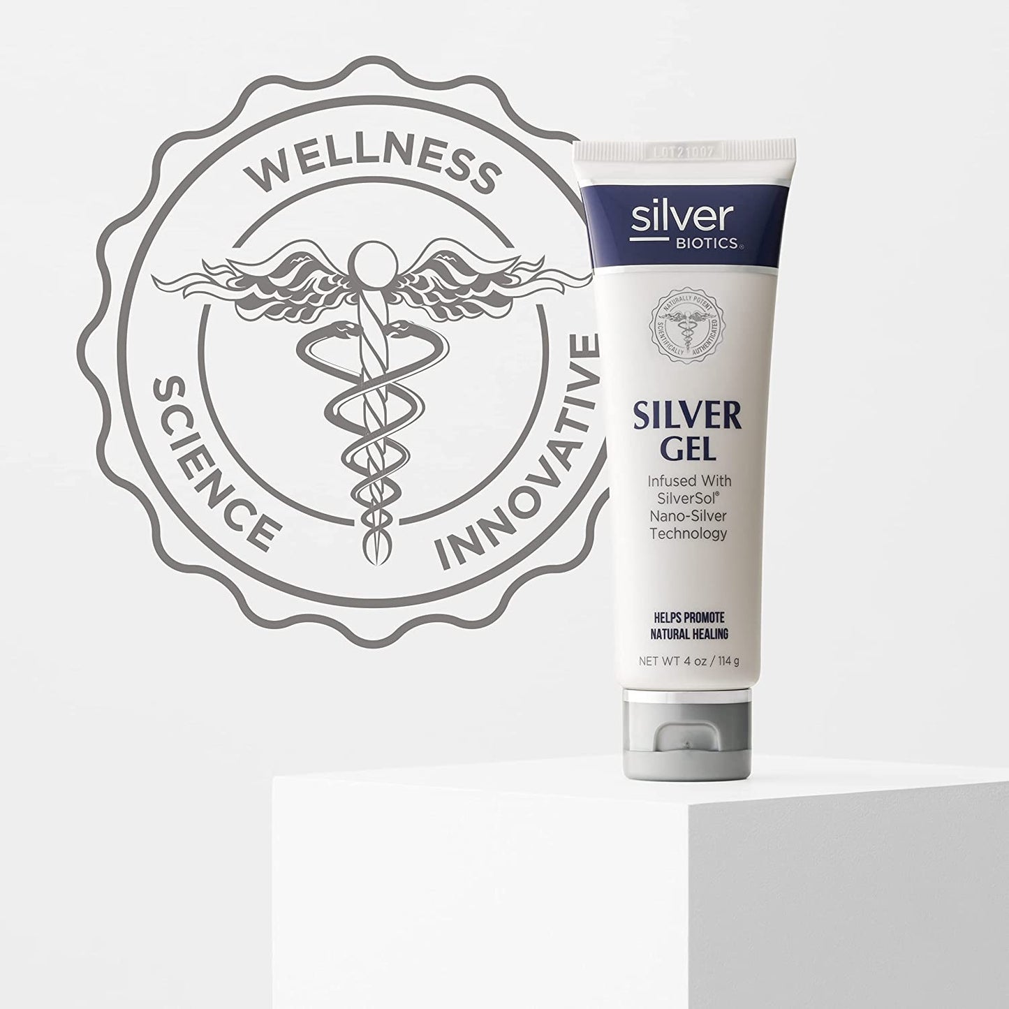 Silver Biotics Silver Gel Infused with SilverSol, Nano-Silver Technology, 4 oz