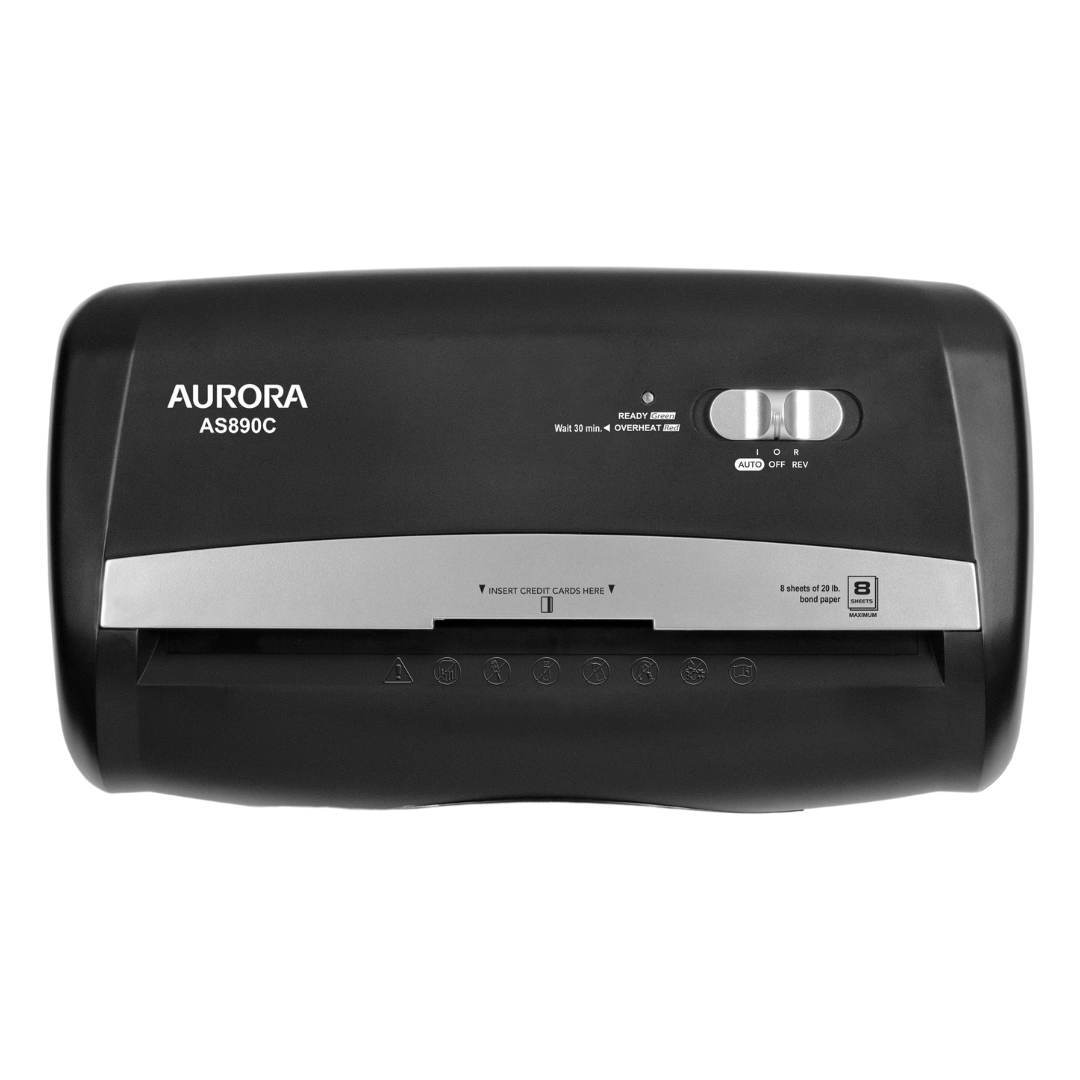 Aurora AS890C 8 Sheet Light Duty Crosscut Paper Shredder, 120V (NO BOX)