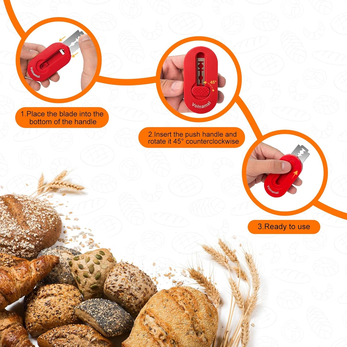 Volnamal Bread Lame Retractable & Magnetic