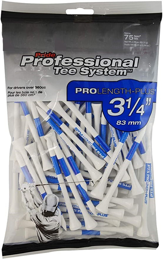 Pride Professional Tee System, 3 1/4 inch ProLength Plus Tee, 75 Count