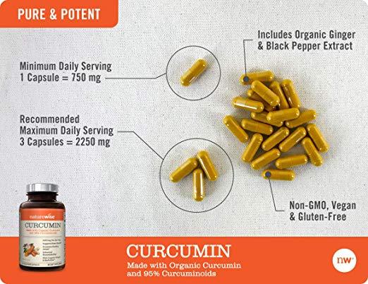 NatureWise Curcumin Turmeric | 2250 mg Per Day - 90 Vegetarian Capsules