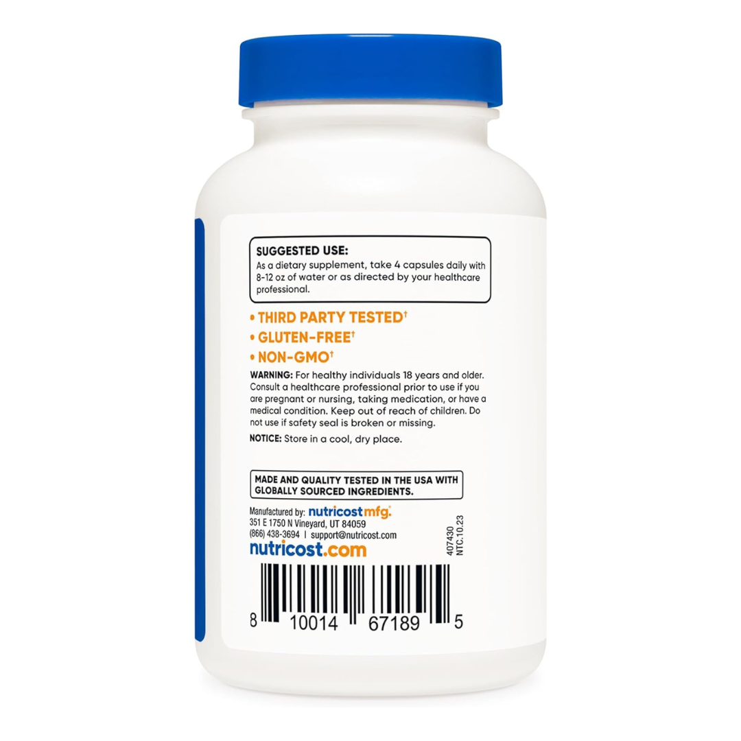 Nutricost Magnesium Citrate 420mg Supplement 120 Capsules