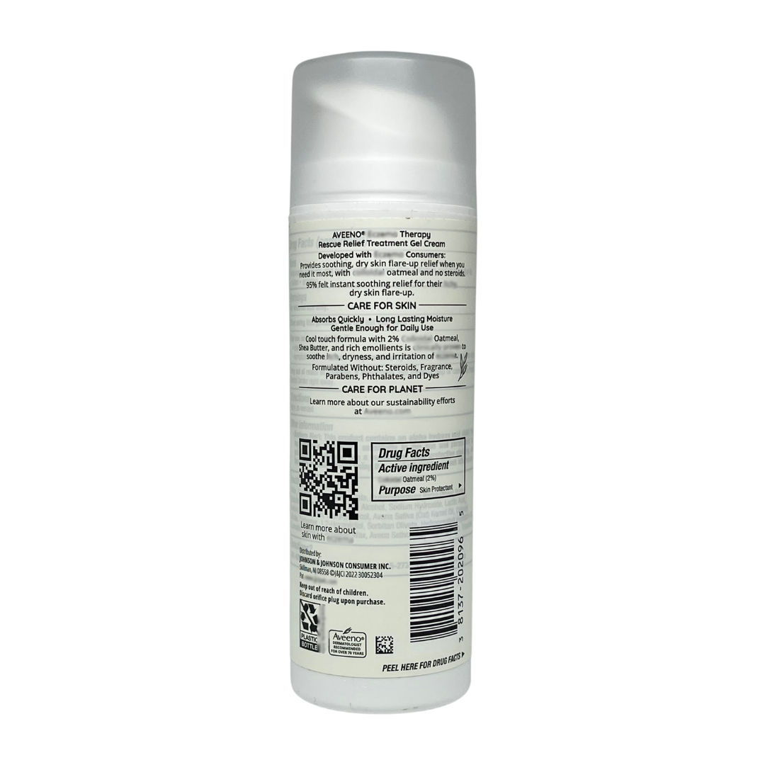 Aveeno Eczema Therapy Rescue Relief Gel Cream, 5 oz / 150 ml