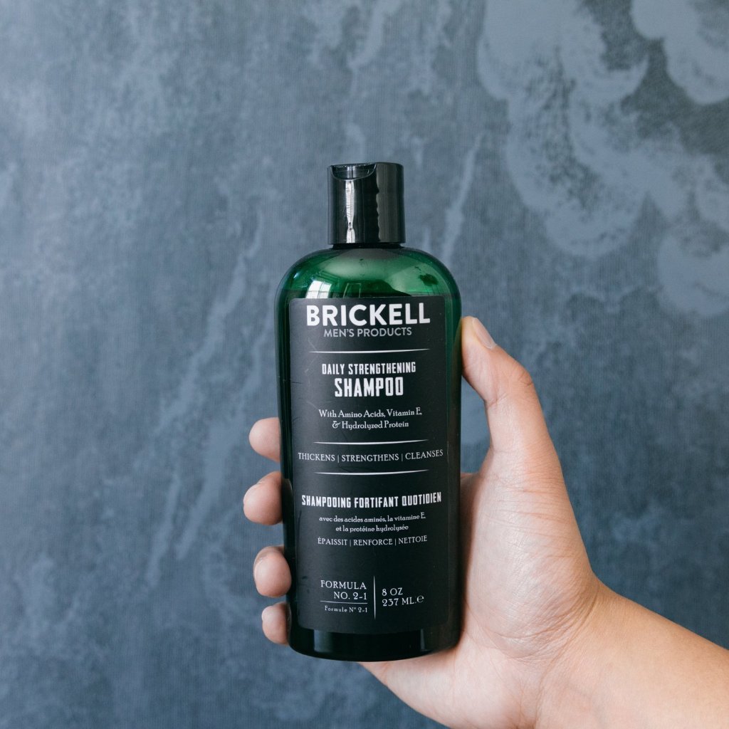 Brickell Daily Strengthening Shampoo for Men, 8 oz. / 237 ml