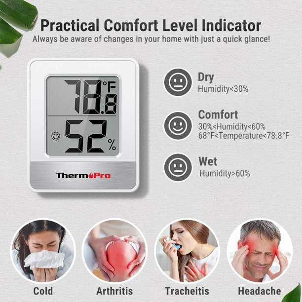 ThermoPro TP49 Indoor Humidity & Temperature Monitor 1 Count NO BOX