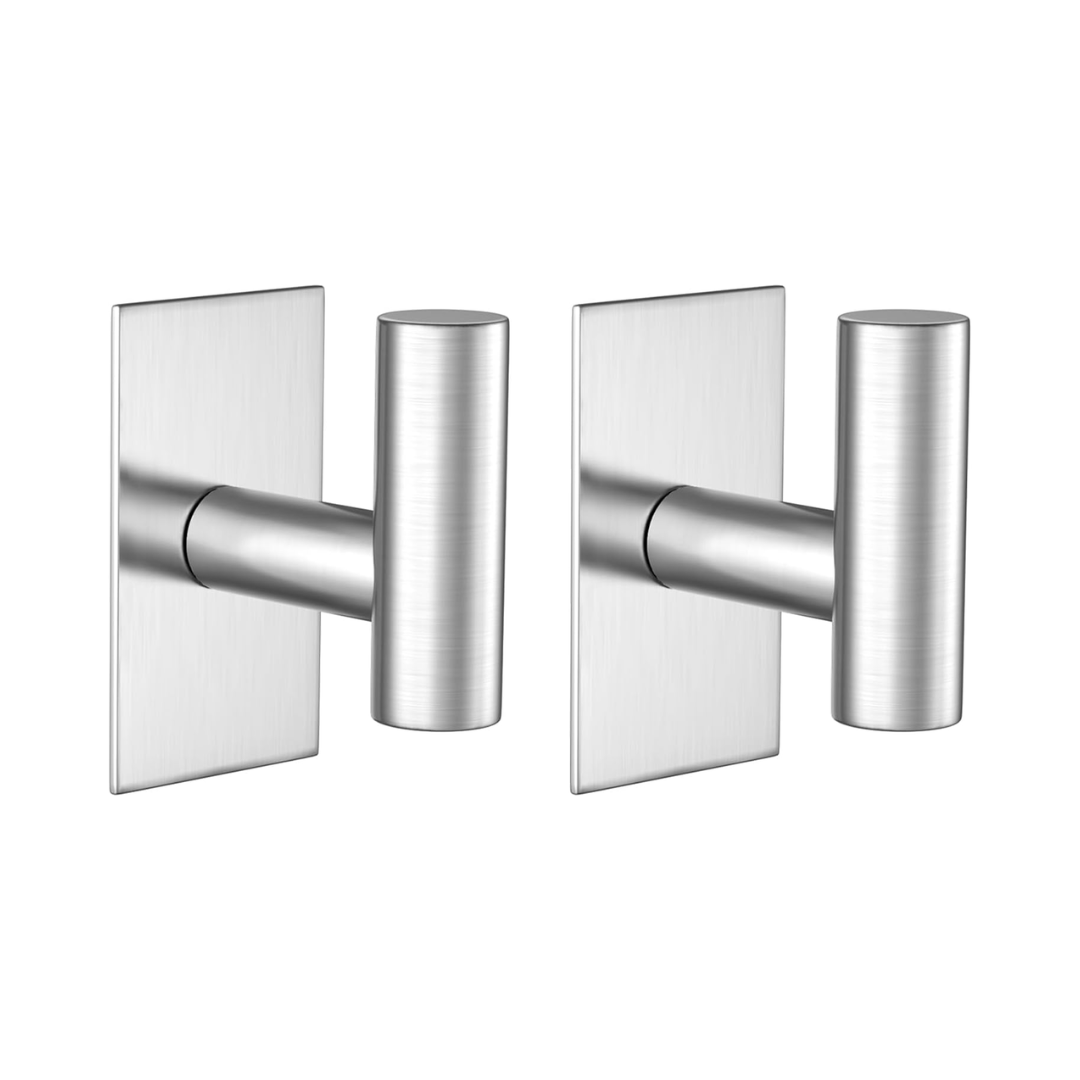 Vaehold Wall Adhesive Hooks Silver, 2 Count