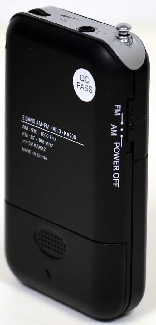 Kaito KA200 Pocket AM/FM Radio (Black)