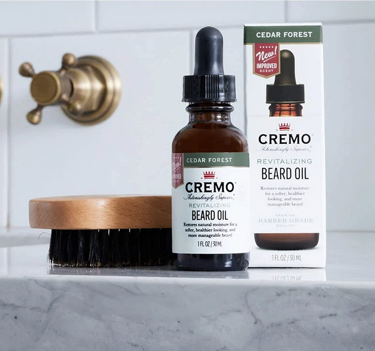 Cremo Revitalizing Beard Oil Cedar Forest 1 Fl Oz / 30ml