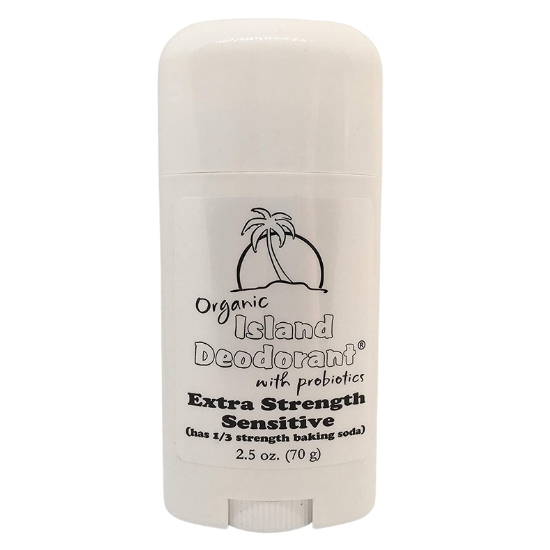Organic Island Deodorant with Probiotics Extra Strength Sensitive, 2.5 oz. / 70g