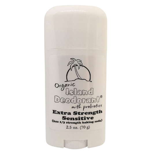 Organic Island Deodorant with Probiotics Extra Strength Sensitive, 2.5 oz. / 70g