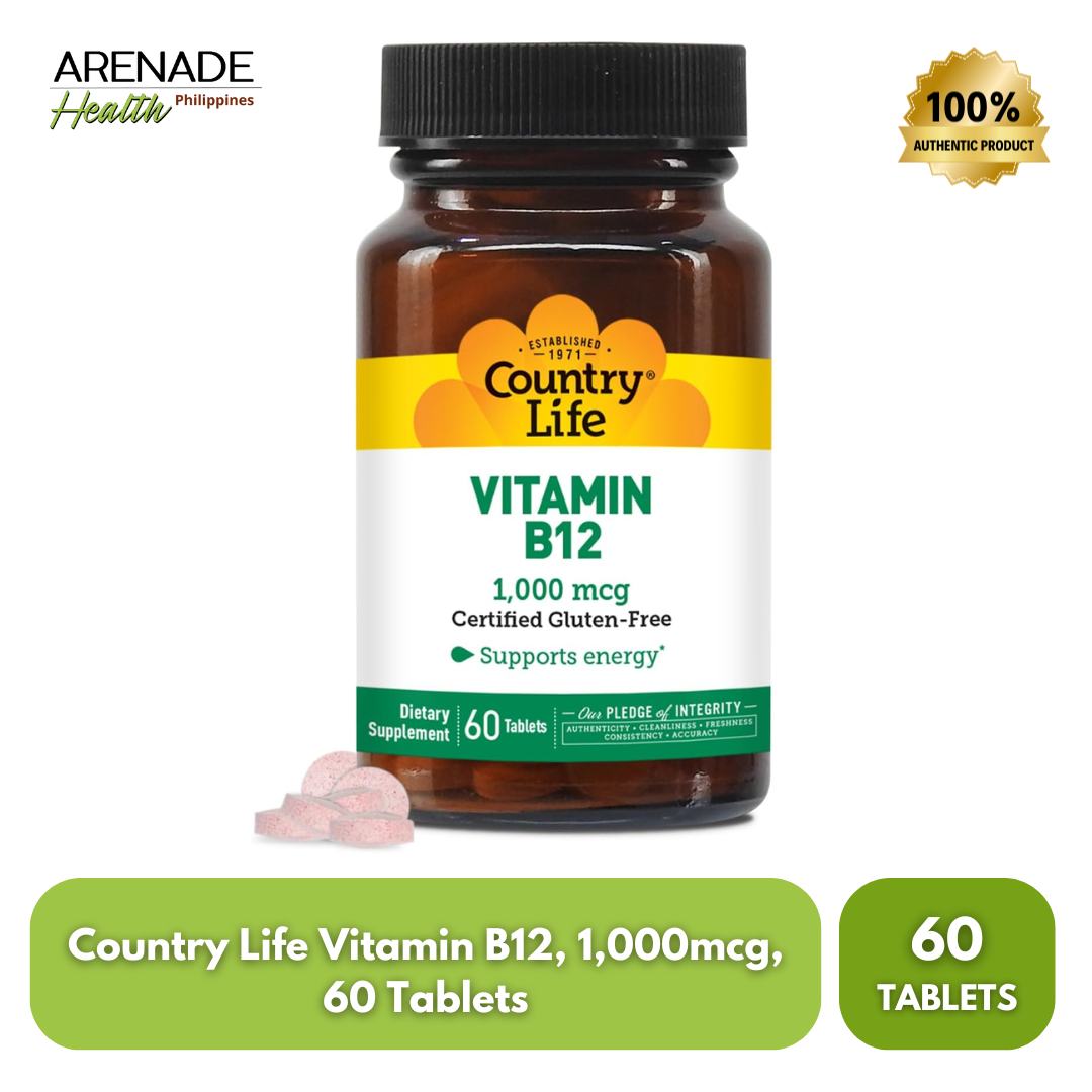 Country Life Vitamin B12 1000mcg 60 Tablets