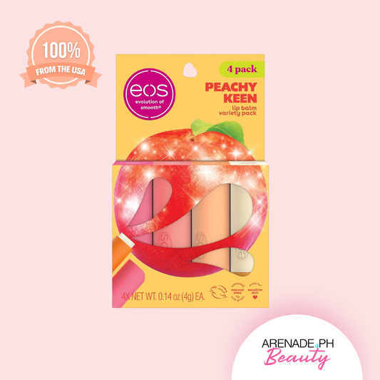 Eos Lip Balm Gift Set Peachy Keen, Lip Moisturizer, 0.14 oz, 4 Pack