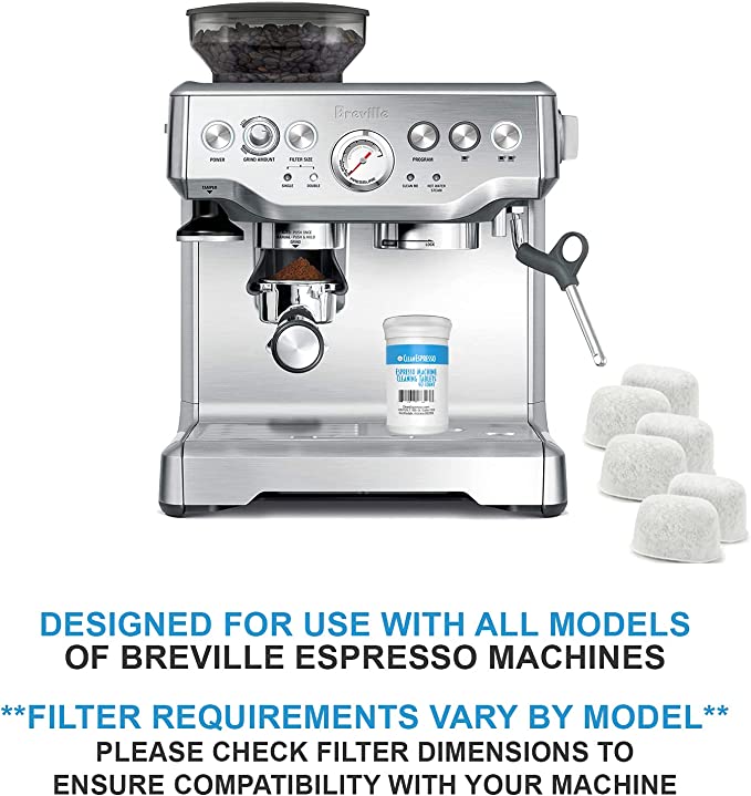 CleanEspresso Espresso Machine Cleaning Tablets and Filters (40 Tablets + 6 Filters)